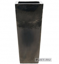 Кашпо Metal Glaze Kubis silver-blue